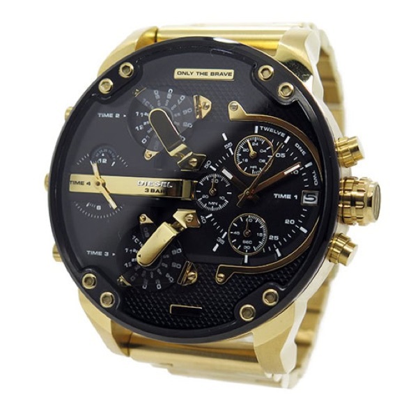 Diesel Black and Gold Chronograph Watch - Picture 1 of 7